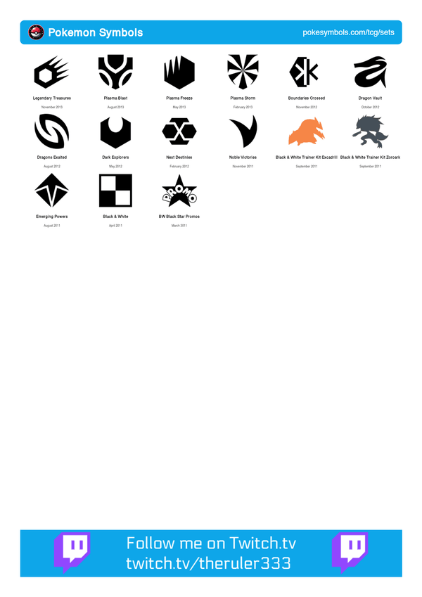 Black and White Symbols printable PDF Symbol
